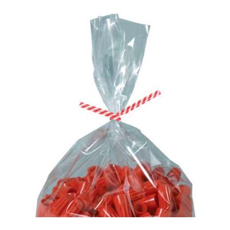 Box Packaging Paper Twist Ties, 10"L x 5/32"W, Red Candy Stripe, 2000/Pack PBT10CS
